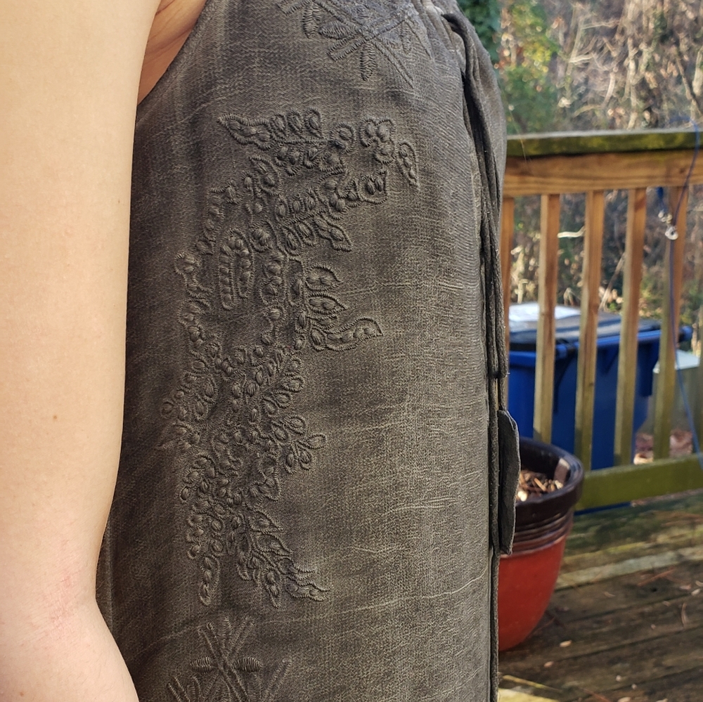 Gorgeous Boho Chic Slate Grey Colored Maxi Dress Small - Picture 2 of 16